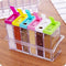Plastic Multicolor Spice Rack 6 Lid Container Set