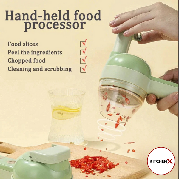 4 in 1 Handheld Electric Vegetable Cutter (IMPORTED)