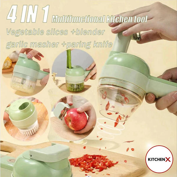 4 in 1 Handheld Electric Vegetable Cutter (IMPORTED)