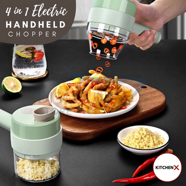 4 in 1 Handheld Electric Vegetable Cutter (IMPORTED)