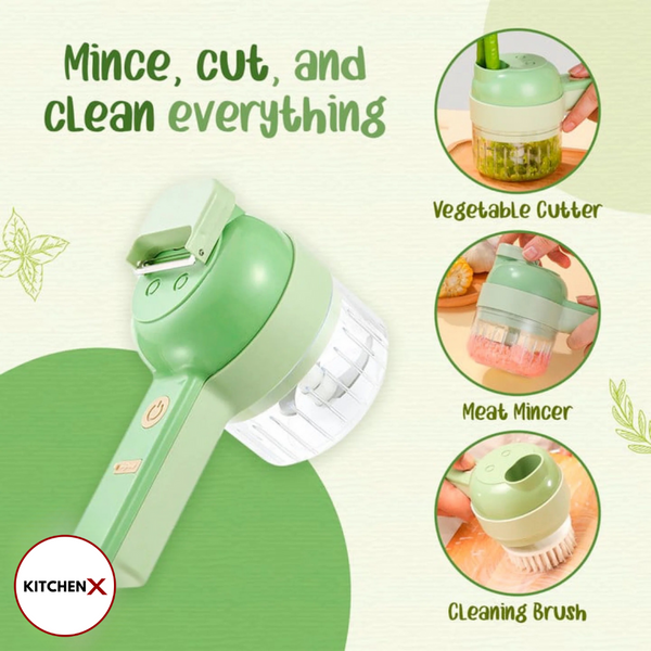 4 in 1 Handheld Electric Vegetable Cutter (IMPORTED)