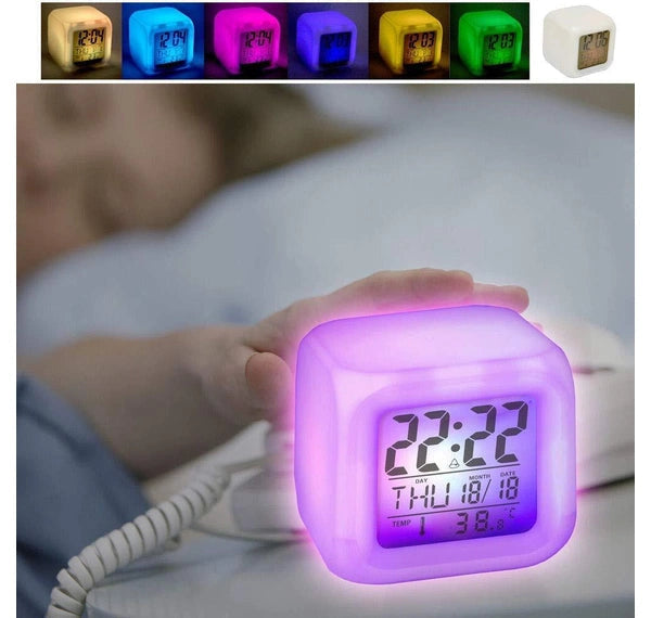Colorful alarm clock LED